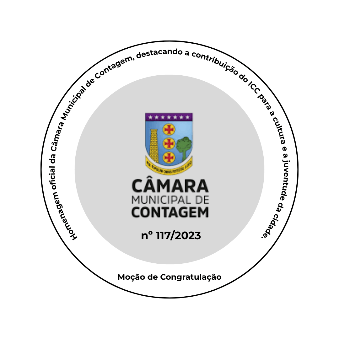 Moção de Congratulação nº 117/2023 Homenagem oficial da Câmara Municipal de Contagem, destacando a contribuição do ICC para a cultura e a juventude da cidade.