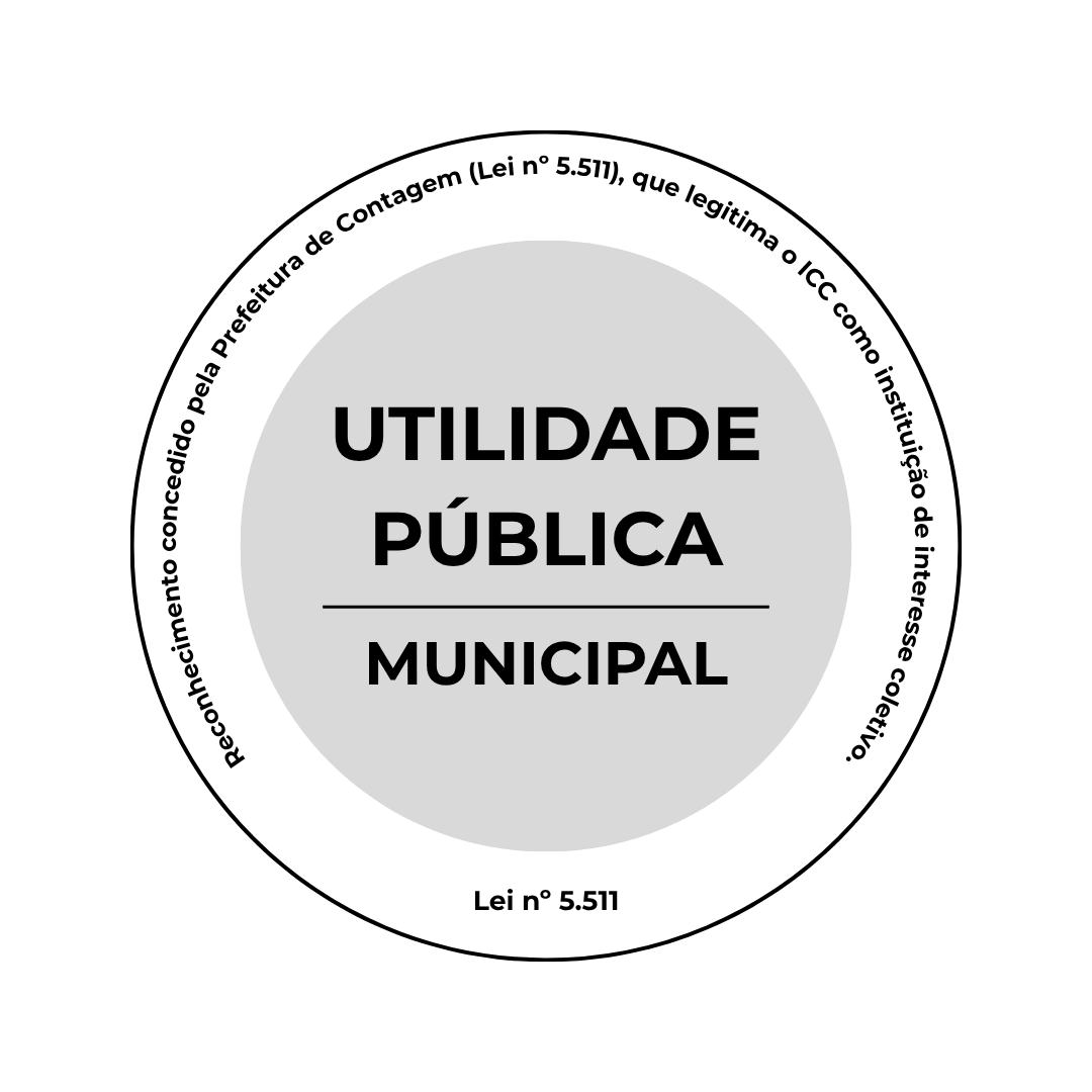 Utilidade Pública Municipal Reconhecimento concedido pela Prefeitura de Contagem (Lei nº 5.511), que legitima o ICC como instituição de interesse coletivo.